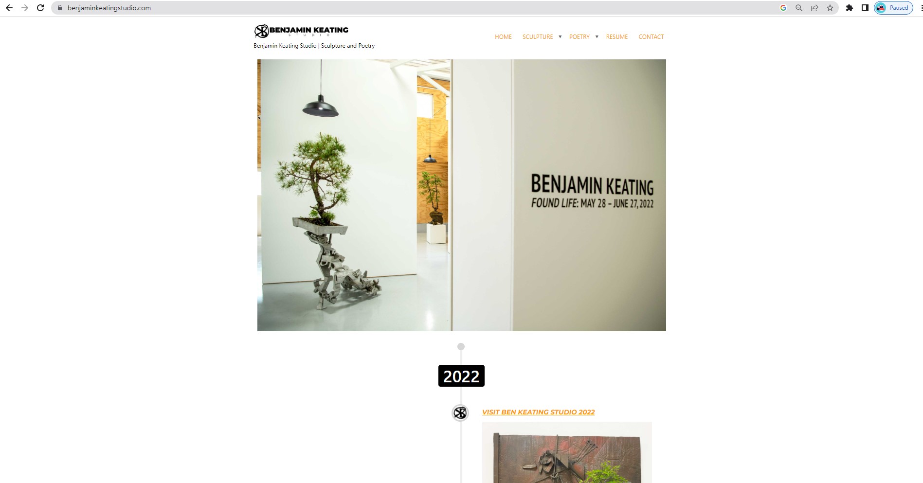 Beanjamin-Keating-Studio-Website